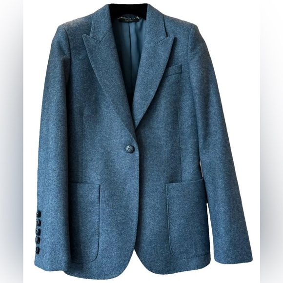 Gucci women blue wool blazer jacket